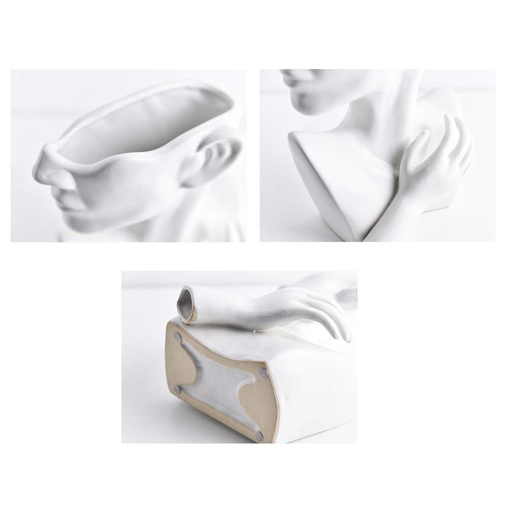Fioriera per Interni ed Esterni con Statua, vasi in Ceramica con Testa di Busto, Decorazioni per la casa, vasi per Fiori, sculture, Bonsai, Arte B