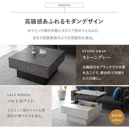 エムール Diago リフトアップ センター テーブル ローテーブル 収納付き の商品画像 6