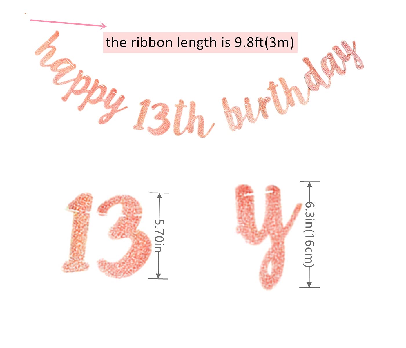 Poster Compleanno Personalizzabile Banner Per 13° Compleanno Per Ragazze, Grande Tessuto Per Feste Di Decorazione 13 Compleanno