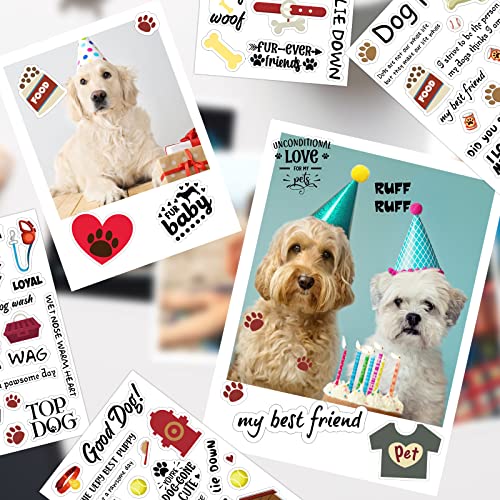20 Sheets Scrapbook Dog Stickers Dog Phrases Clear Sticker Dog Paw Print Stickers Sheet With Sayings Puppy Word Stickers For Scrapbooking Diy Crafts Album Laptop Decoration, 4 X 6 Inch #TOP4