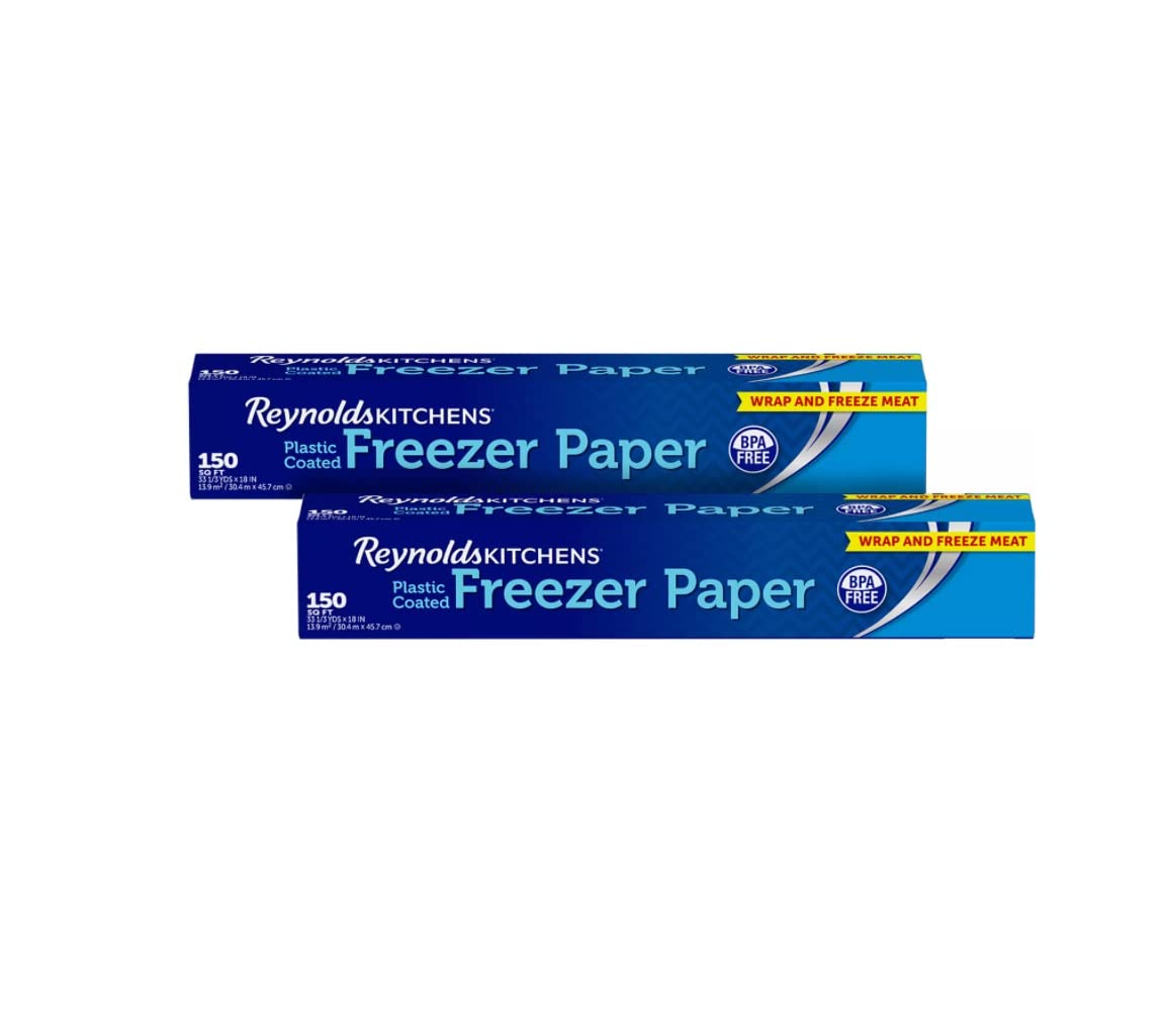 Buy Reynolds Freezer Paper Plastic Coated 18 Inch Total Of 150 Sq Ft Butcher Wrap Paper, Great