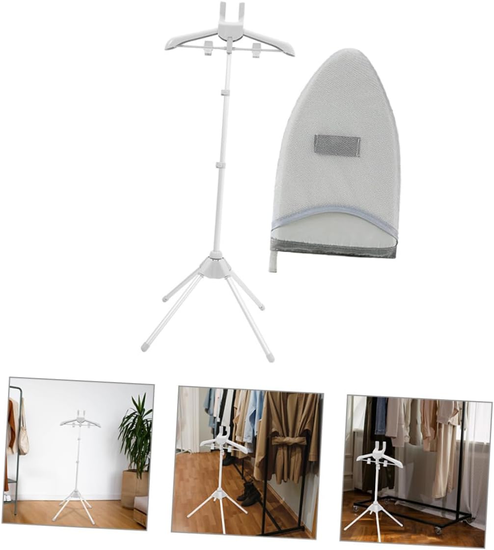 OUNONA 1Set Garment Drying Rack with Handheld Ironing Board Steamer Stand for Home Travel and Hotels Convenient Hanger for Steaming Clothes Space Saving Design