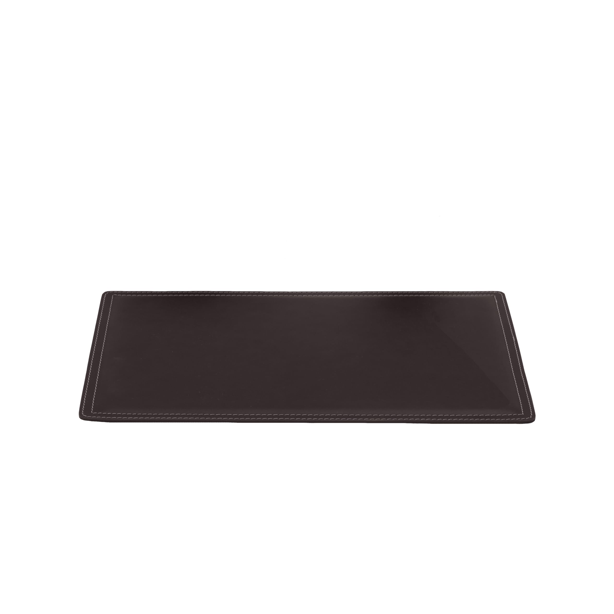 LIMAC Design ASCANIO Set da scrivania in cuoio, sottomano di design, organizer con antiscivolo, accessori per ufficio, portapenne, svuotatasche, Prodotto in Italia. (Marrone Scuro, Set 4 pz.)