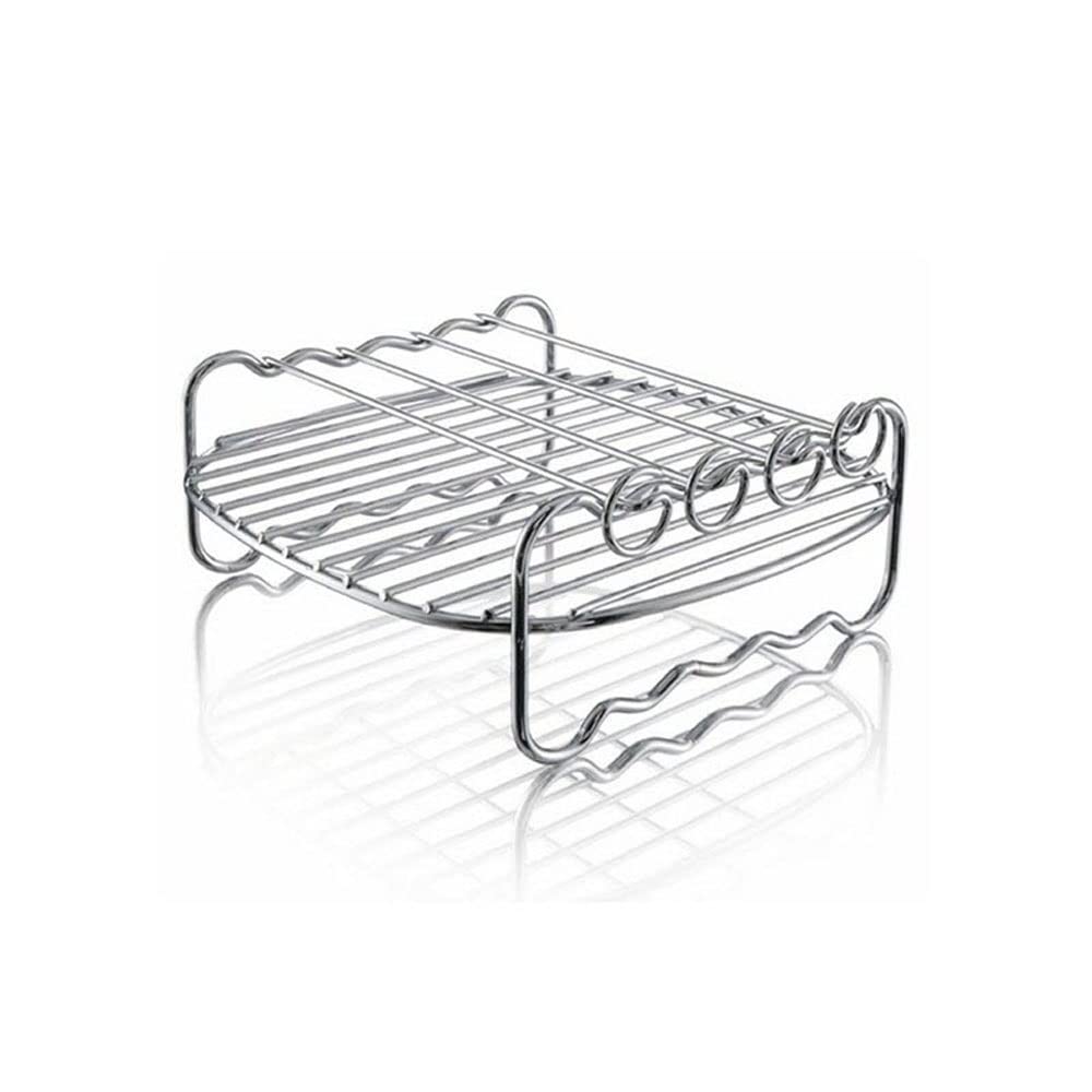 8 Pulgadas Kits De Accesorios Universales Para Freidoras De Aire Juego De 5 Para Todas Las Marcas De Freidoras Profundas De 5.2-5.8QT Incluye Barril Para Pasteles, Parrilla, Alfombrilla De Silicona