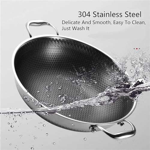 Wok de acero inoxidable con tapa y doble anillo miniatura 2