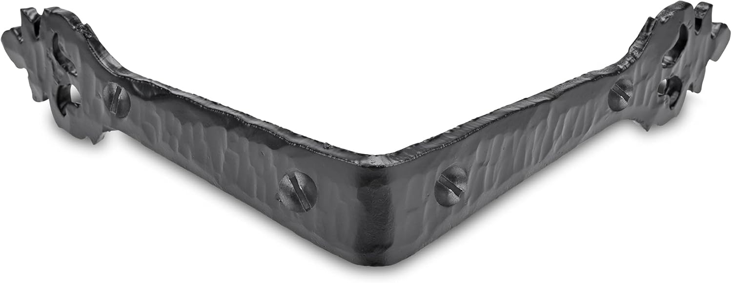 2 Pack 3.5 inch Metal Corner Protector Black Furniture Corner Hardware Corner