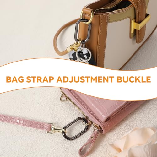 2 Stück Ovaler Karabiner Schlüsselanhänger,Schwarz Zinklegierung Schlüsselanhänger,Langlebig Schlüsselanhänger-Clip für Rucksack,Brieftasche und Schlüssel