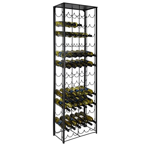 Weinregal RUSTIKO, Metall, schwarz, für 78 Flaschen, H 180 x B 58 x T 25 cm Cover