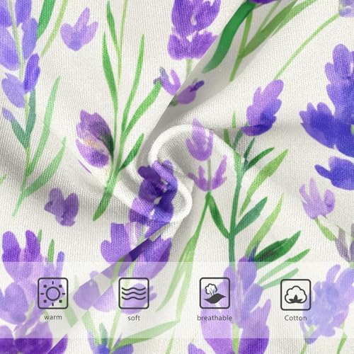 Lavender Flowers Leaves Beige Toddler Underwear Custom 2t Cotton Panties Little Girl Bright Kids Undies Briefs3