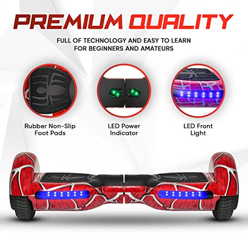Emaxusa W3665PA Spider-Pattern Hoverboard For Kids Ages 6-12 thumb #3