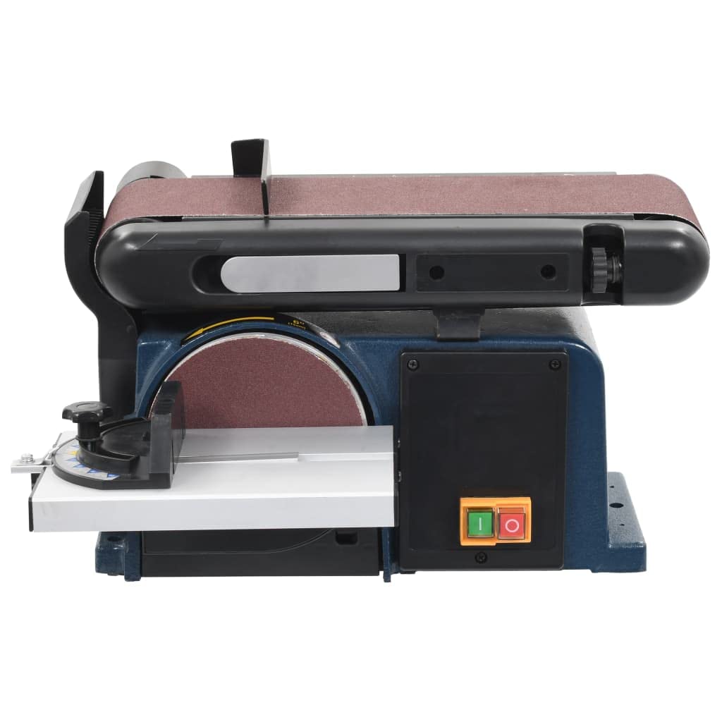 vidaXL Levigatrice a Nastro e a Disco Elettrica 370 W 150 mm Inclinabile con Goniometro