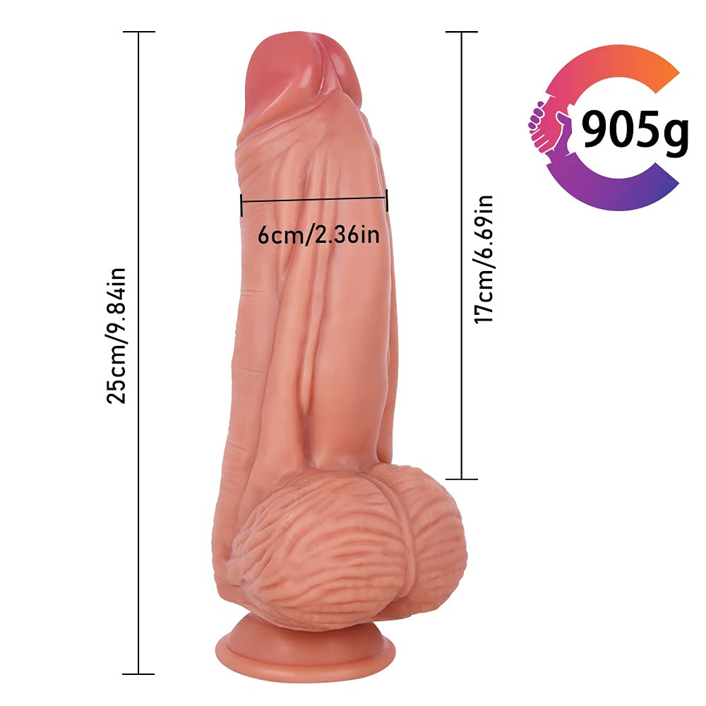 Dildo giocattolo sessuale Realistico vibratore in silicone, materiale sicuro for la stimolazione vaginale e anale del clitoride, giocattolo sessuale for donne e coppie