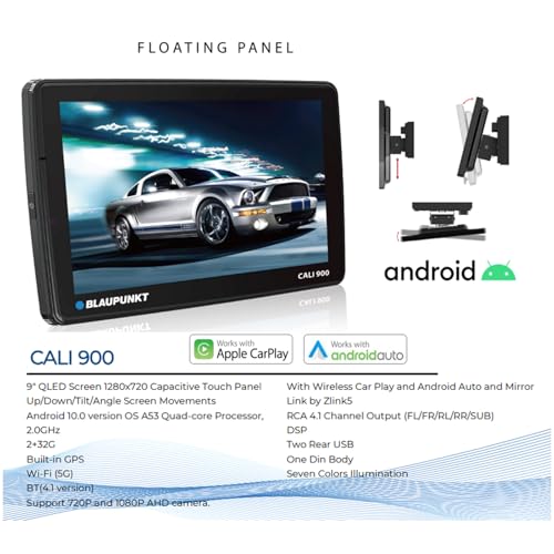 Receptor Blaupunkt CALI 900 9" Touchscreen WiFi Bluetooth miniatura 5