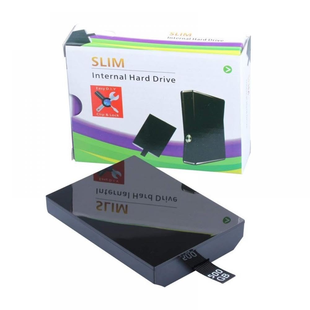 Kompatybilny z konsolą Xbox 360 Slim/360 E - zapasowy wewnętrzny dysk twardy HDD (60 GB-500 GB) dla zwiększonej pojemności pamięci (500 G)