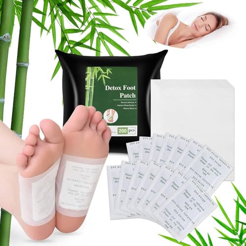 200 Stück Fußpflaster Fußpads Fußpflege Pflaster mit Bambusessenz Fußpads für die Nacht Selbstklebende Fußpflaster für tägliche Fußpflege