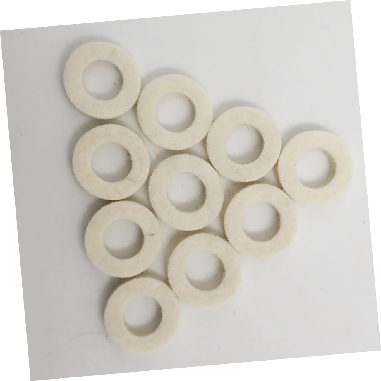 Garneck 10pcs Trumpet Felt Washers Cushion Pads for Trumpets Durable Musical Instrument Accessories Material for Key Protection and Maintenance White Color