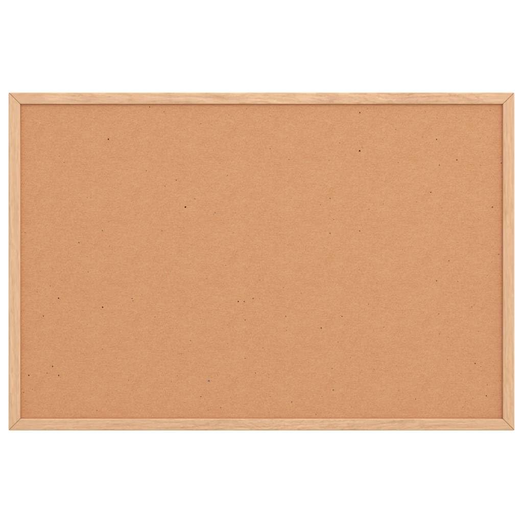 Lavagna in sughero con cornice in legno massello di pino, 60 x 40 cm, bacheca per appunti, per ufficio, casa, scuola, aiuto organizzativo per appunti e promemoria