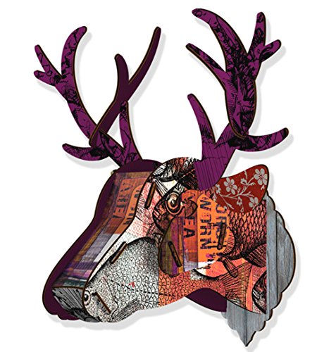 Miho - Décoration murale - Trophée Cerf Purple