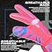 WESTWOOD FOX Goalkeeper Goalie Gloves,Finger Protection Soccer Goalie Gloves for Kids,Youth,Adults,Heavy Grip Palm Dumbo Latex 4+3 mm,Wrist Support (Pink-White, Size 10 Suitable for Adult-L)