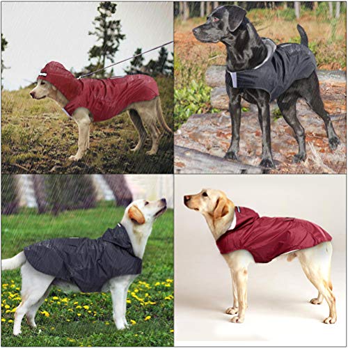 POPETPOP Capa de chuva para cachorro Poncho com capuz impermeável jaqueta de chuva para cães pequeno