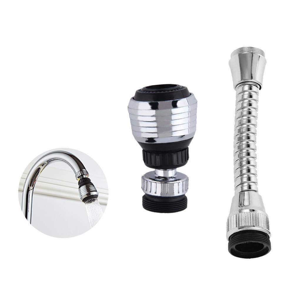 Aireador de Grifo Giratorio de 360 Grados, aireador de Fregadero de Cocina de latón Macizo, aireador de Grifo Giratorio de ángulo Amplio, Filtro de Ahorro de Agua de lat