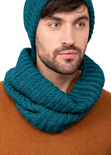 Snood homme laine mérinos cache-col tube écharpe chaude et respirante