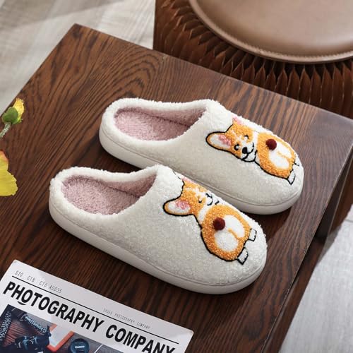 Image of Highland Cow Slippers for Women Plush Scottish Highland Cow Animal Slippers Warm Non Slip Home Indoor Slippers