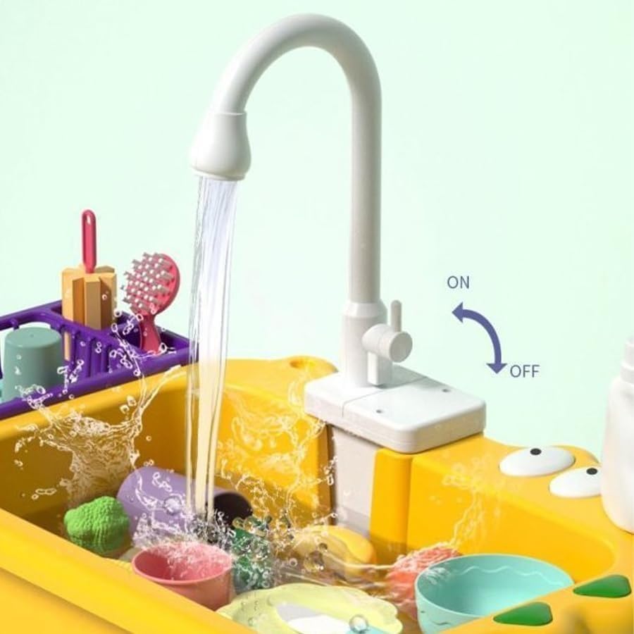 Kinder Küchenspüle Spielzeug Geschirrspüler Spielspielzeug Automatischer Wasserhahn Zubehör Künstlicher Wasserhahn Wasserhahn Modell Wasserhahn