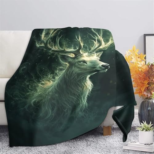 Couverture lit microfibre chaude plaid canapé confortable cerf 150x200 - 7