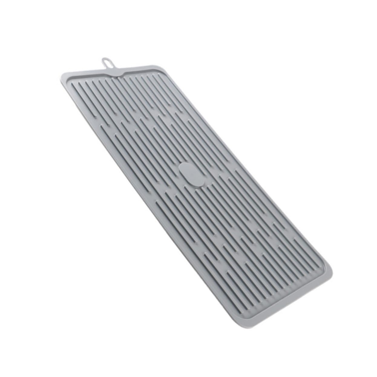 MAGICLULUSilicone Drain Pad Silicon Drain Mat Draining Mats for Dishes Nice n Clean Deep Grooves Drain Tray Tableware Mat Drying Mat Nonslip Mat Silicone Utensil Rest Water Filter Pad