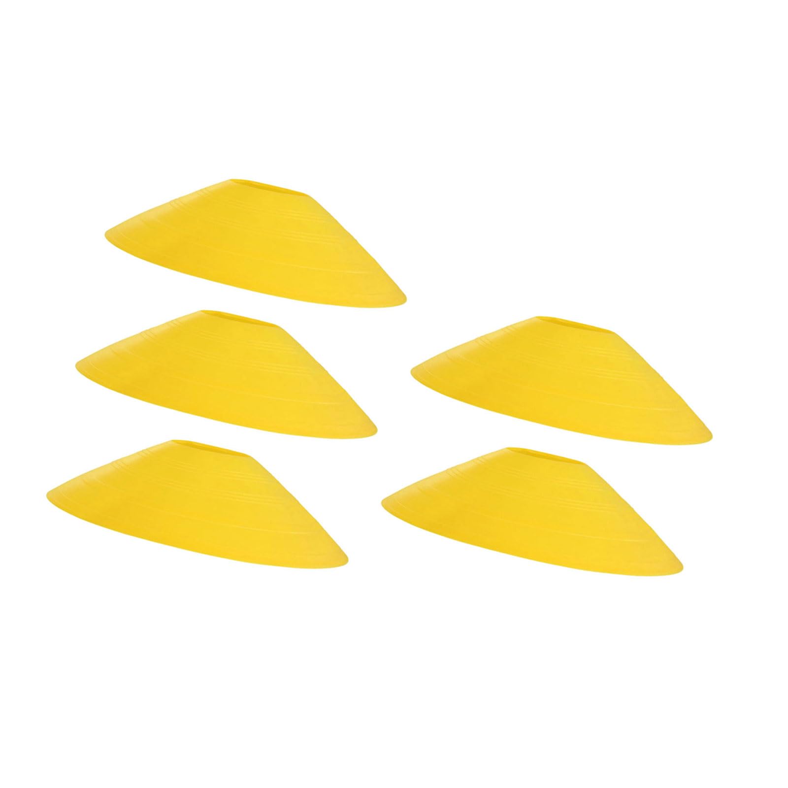 PLCPDM 5pcs Flexible Colorful Practice Cones Round Edges Training Cones Polyethylene Texture for Football Coaching and Sports Soccer Football Training