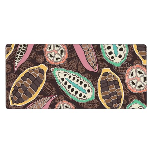 Cabosse de cacao colorée tapis de souris grand format ordinateur bureau