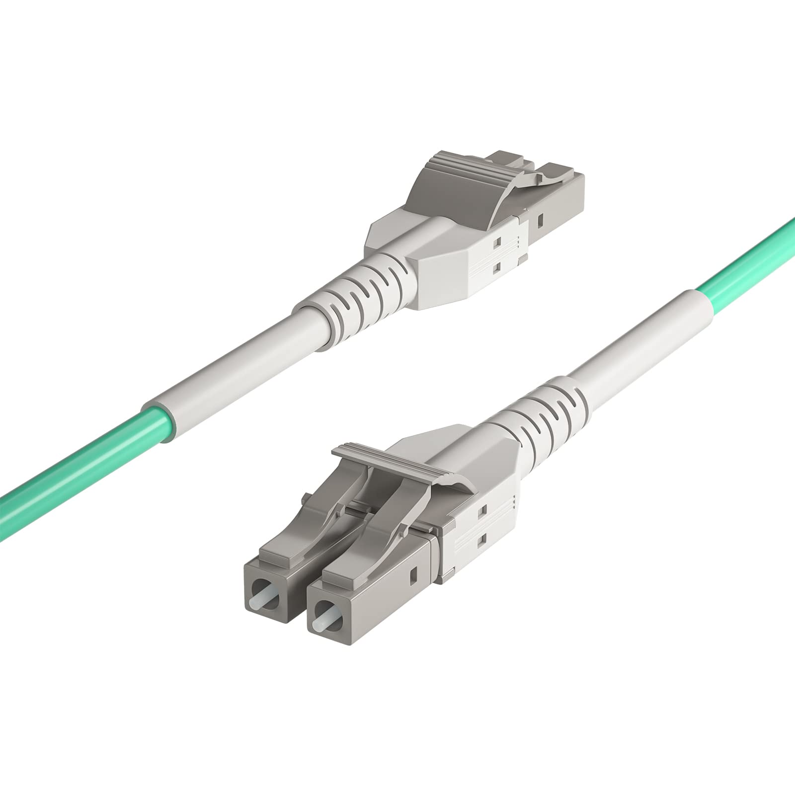 Câble de brassage OM3 LC à LC blindé en fibre optique, 30 m/98ft Multimode Uniboot LC à LC Câble de fibre optique, MMF, LC/UPC duplex, 50/125μm, LSZH blindé d'intérieur
