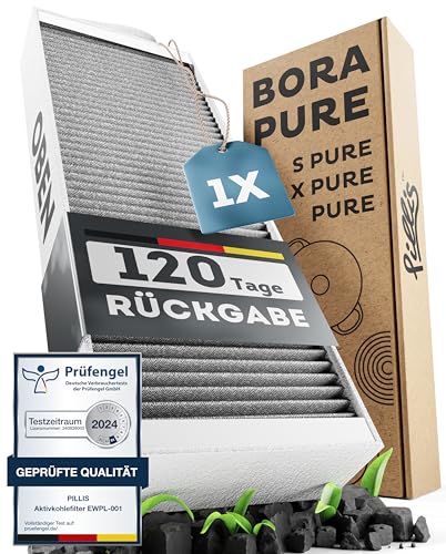 PILLIS Aktivkohlefilter Set PUAKF Filter ist kompatibel mit Bora Pure (PURU) und Bora X Pure (PUXU) - Hypoallergen mit maximale Geruchsneutralisation - Antibakteriell Filter (1 Stück)