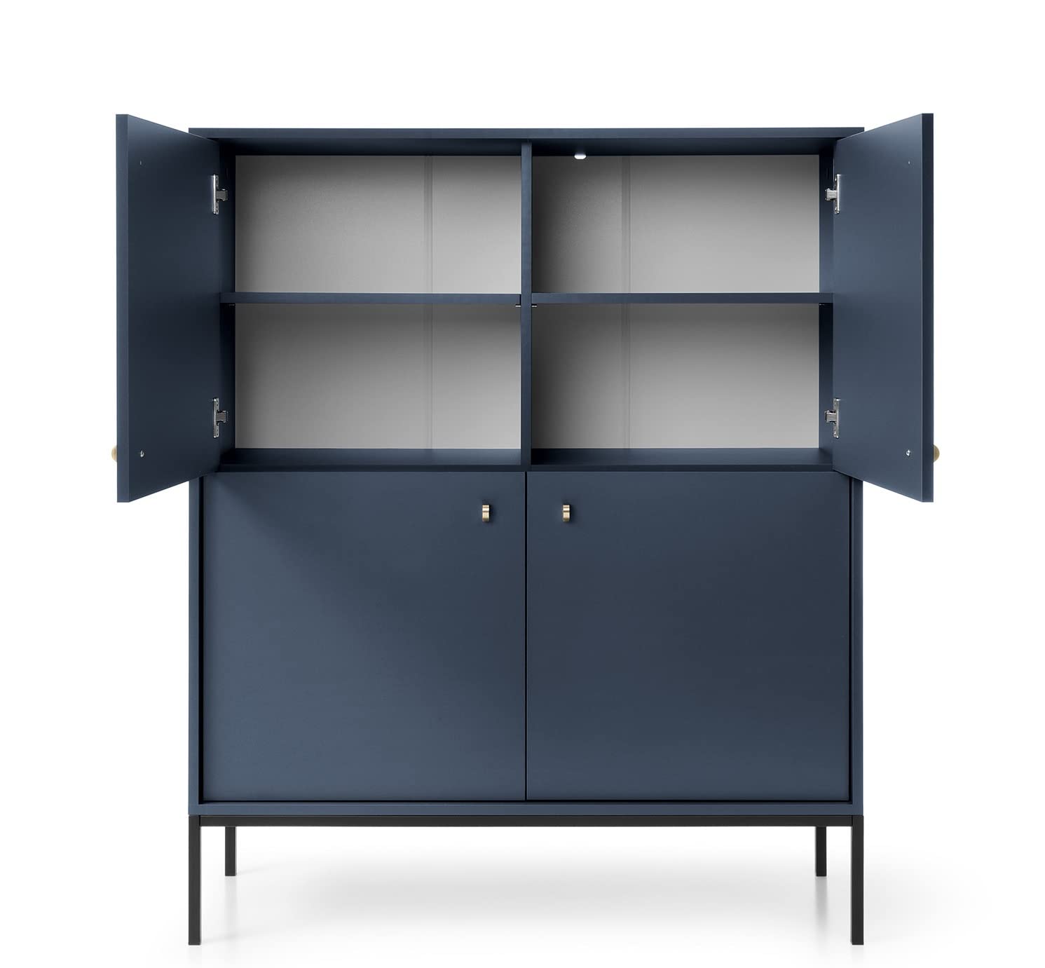 PIASKI Cassettiera 104 cm Tuta indiana, cassettiera da soggiorno, comoda con porte, mobili moderni, mobili con gambe