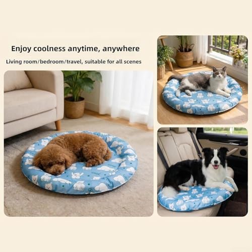 Tapis de refroidissement pour chien réutilisable et résistant ours bleu L
