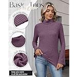 3 Pack Women's Turtleneck Sweaters Slim Fit Ribbed Knitted Bell Long Sleeve Pullover Shirt Basic Tops Fall Winter - Image 3