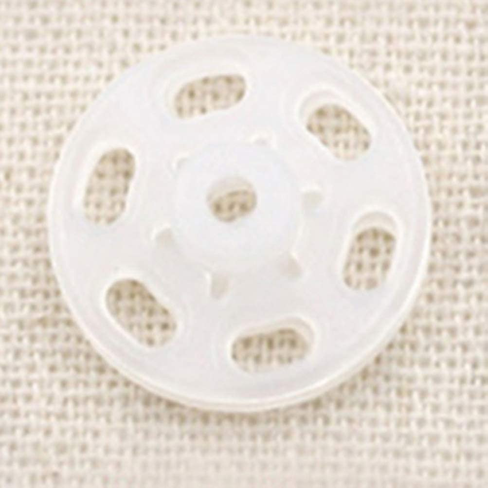 Broches de botón a presión SujetadorSuministros de costura, broches for coser, 1000 piezas de sujetadores a presión de plástico Botones de presión invisibles Botones for costura artesanal Blanco 15 mm