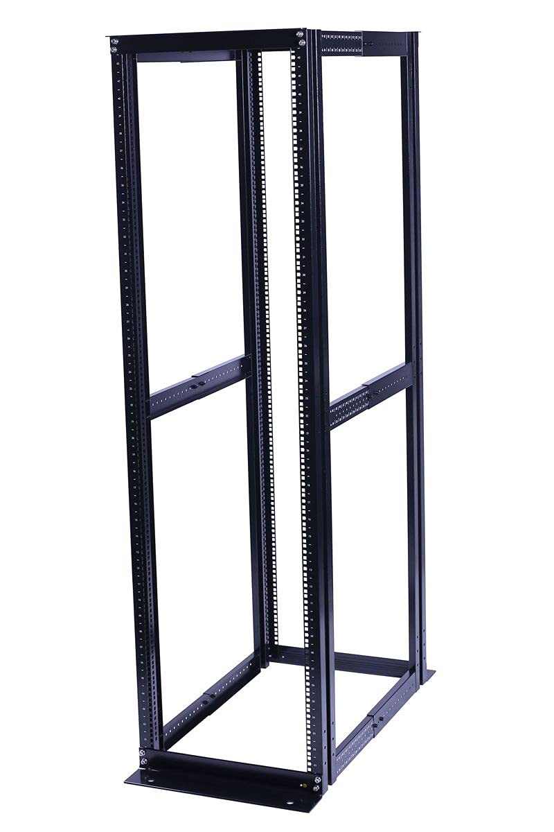 RAISING ELECTRONICS 42U 4 Post Open Frame Server Rack 19inch Adjustable Depth 24-35inch (42U)