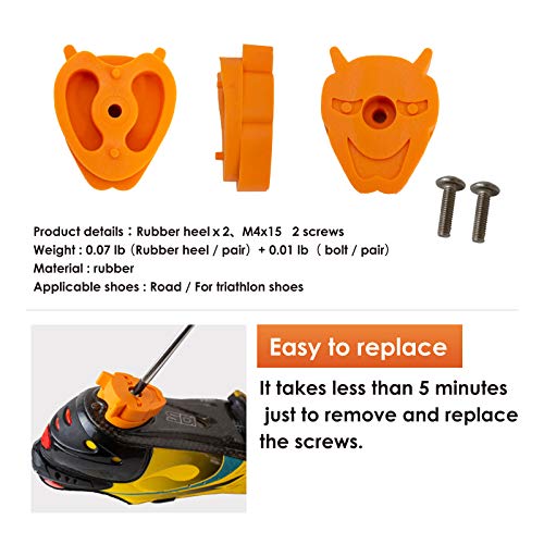 GORIX SIDI Shoes Rubber Heel Up Set Road Bike Bicycle Triathlon (GX-Heel) - Thumbnail 6