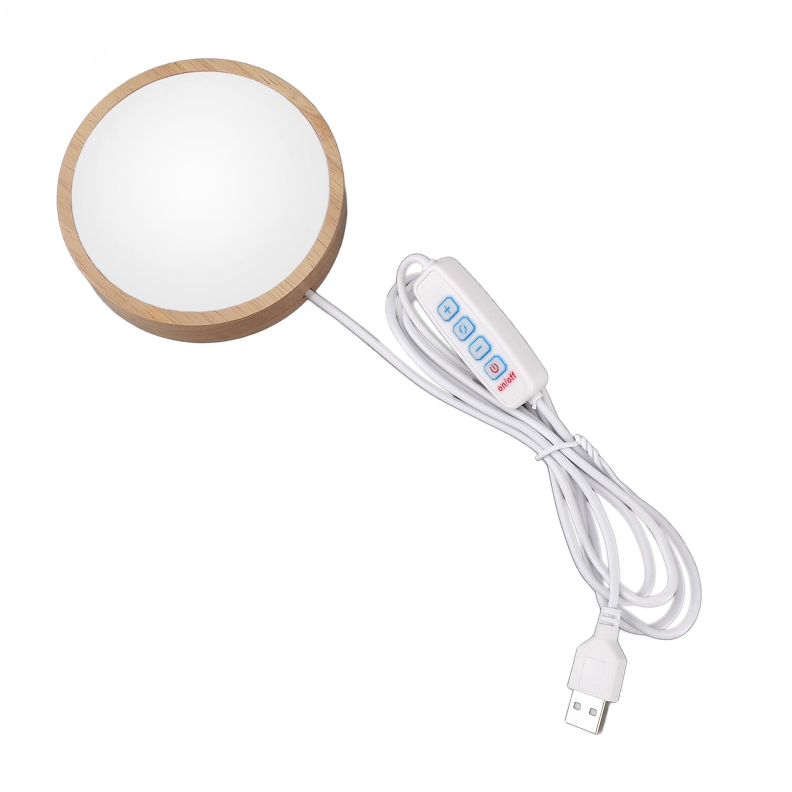 Lindby LED plafondlamp Mikari, 14 cm, hout, draaibaar