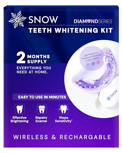 Snow Teeth Whitening Kit - Snow Teeth Whitening Serum and LED Mouthpiece Whitener, Formulated with Hydroxyapatite, Good for 2 Months - Wireless Kit with 1 Wand