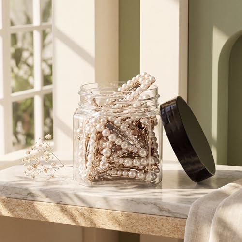 Image of Tanlade 100 Pcs 4oz Clear Plastic Cosmetic Jars with Lids Empty Leak Proof Container Refillable Cosmetic Jars Airtight for Cream, Powder, Ointment, Beauty Products Travel Storage (Square)