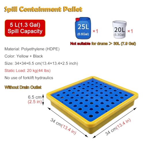 Palette plastique durable et bac de rétention robuste pour usage industriel - 2