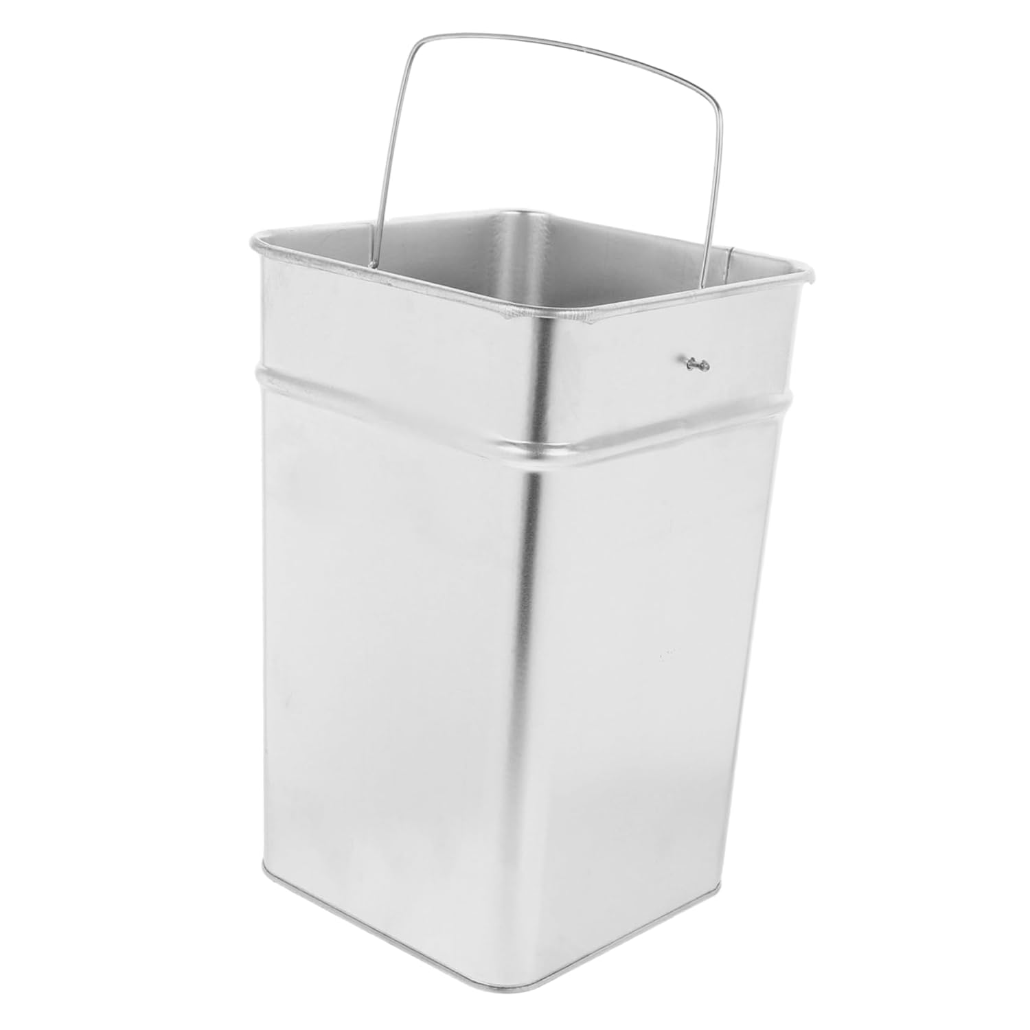 Stainless Steel Outdoor Trash Can Bucket Anti-Rust Garbage Storage Container for Home Kitchen Garden Capacity Easy to Clean with Handle