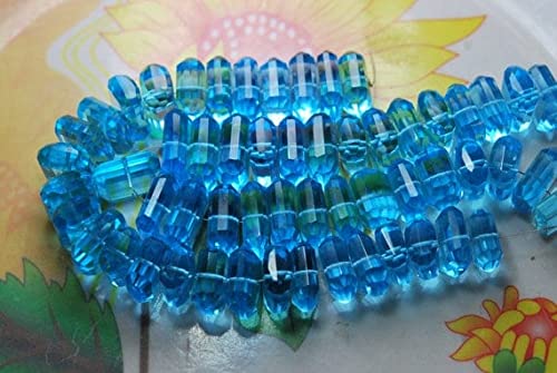 Quartz bleu suisse en fil de pépites pour concevoir vos bijoux d'été