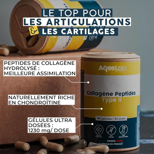 Peptides de collagène Peptan® type 2 – Colartix® • Articulations & Cartilages • Collagène hydrolysé IIm • 90 gélules végétales • 30 jours • Testé en laboratoire • Made in FR • Ecoresponsable • Aqeelab – Image 3