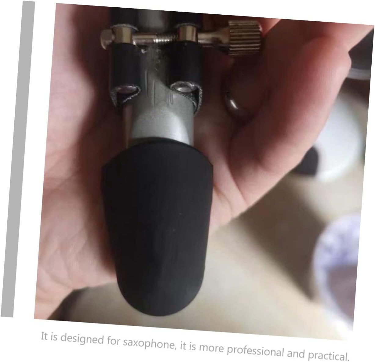 DECHOUS Saxophone Mouthpiece Protector Cover Professional Rubber Sax Cover for Alto Tenor Saxophones for Instrument Maintenance
