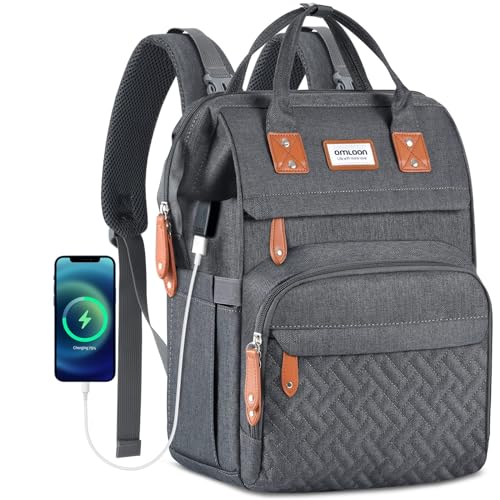Image of Omloon Diaper Bag Backpack, Large for Travel with USB Charging Port for Moms Dads,Waterproof for Unisex Baby (Dark Grey)