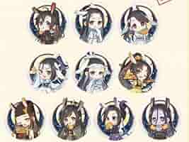 Amazon.co.jp: 魔道祖師花好月圓 缶バッジセット魏無羨 藍忘機